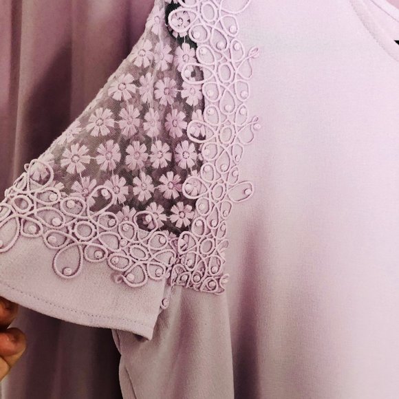 Lavender Blouse Marc New York Beautiful Sleeves - Picture 2 of 5